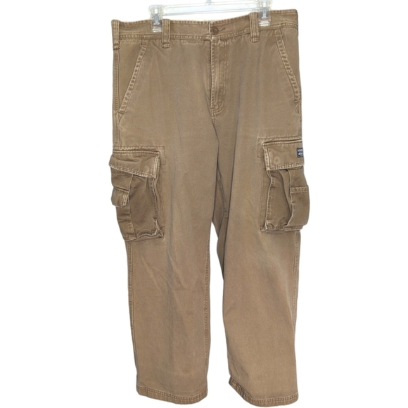 Y2K Aeropostale Tactical Cargo Pants with tie belt size 36 waist - Picture 1 of 8